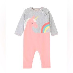 Peek Kids Girls' Cordelia Unicorn Sweater Coveralls - 9-12 Months . NWT